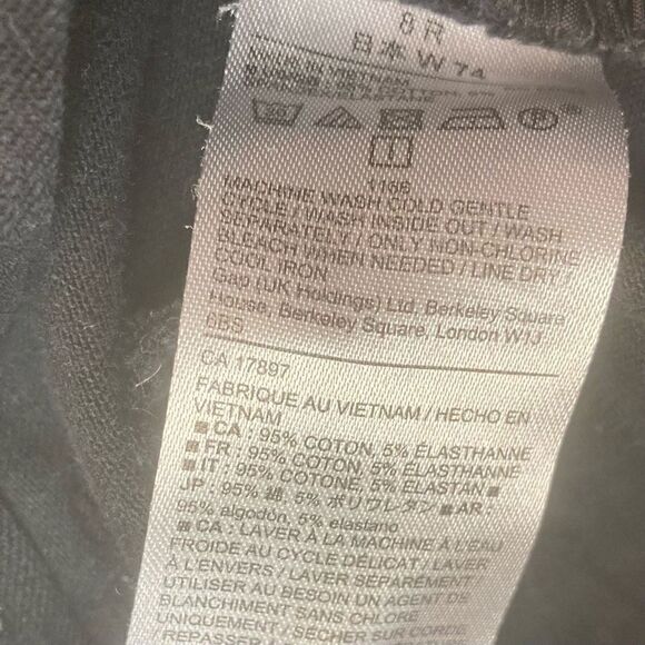 GAP Women’s Slim City Crop Pants Size 8R Black With Silver Sparkles Inseam 25” - Picture 5 of 7